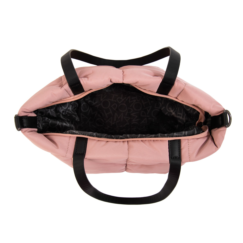 Cartera tote shopping novak grande rosa viejo