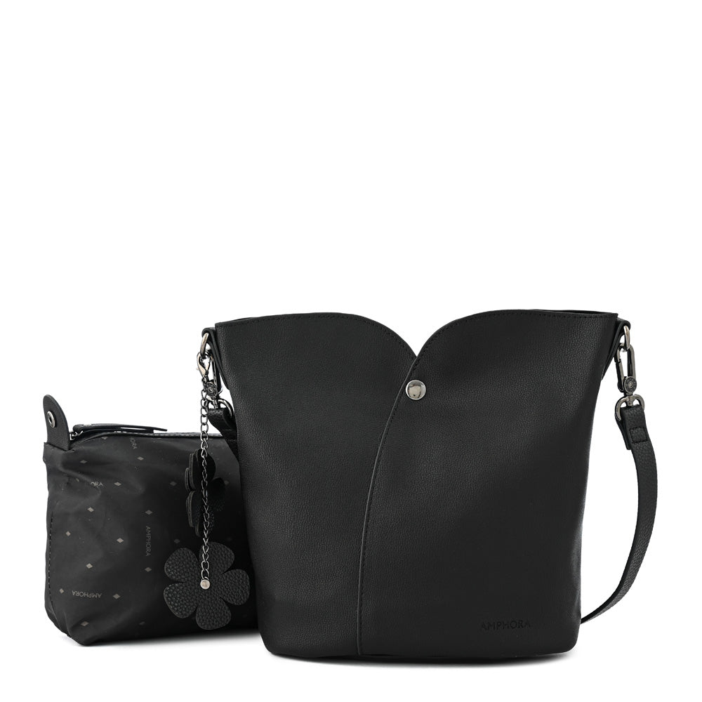 Cartera bandolera mediana emma negro