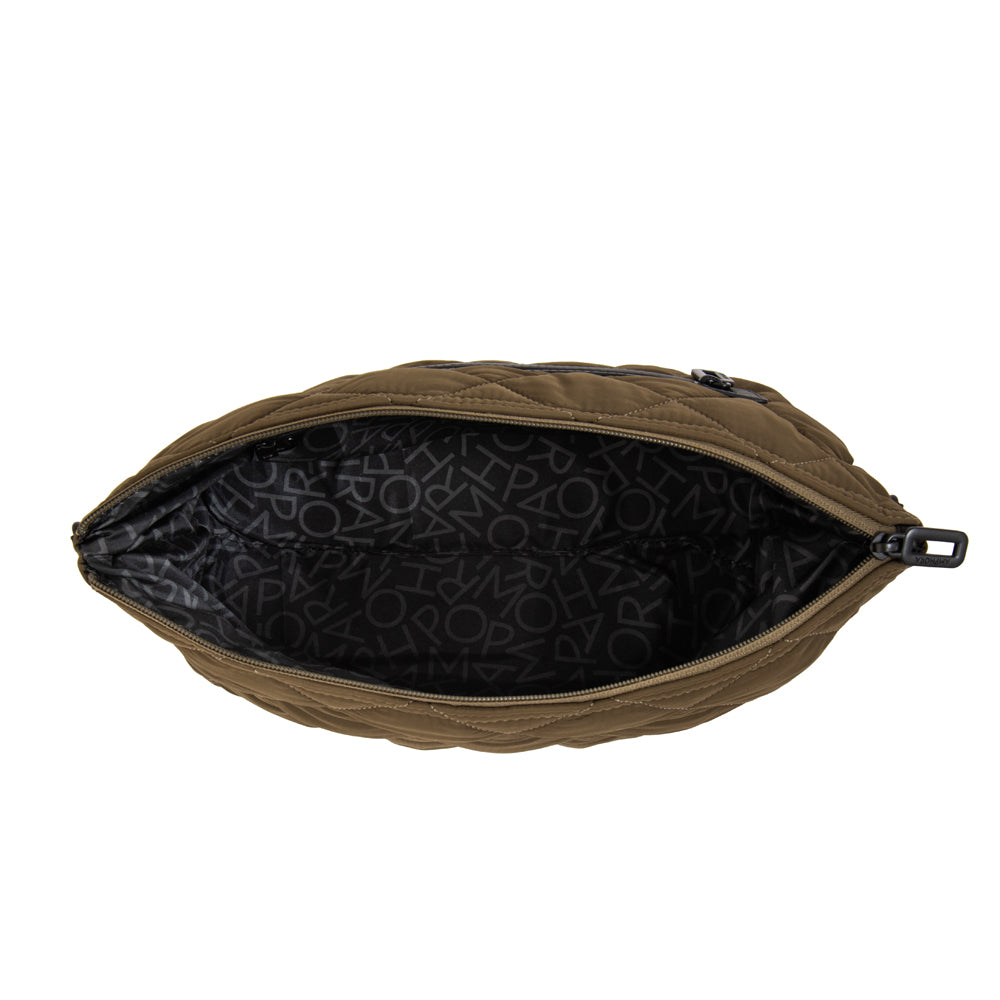 Cartera bandolera panama mediana verde oliva