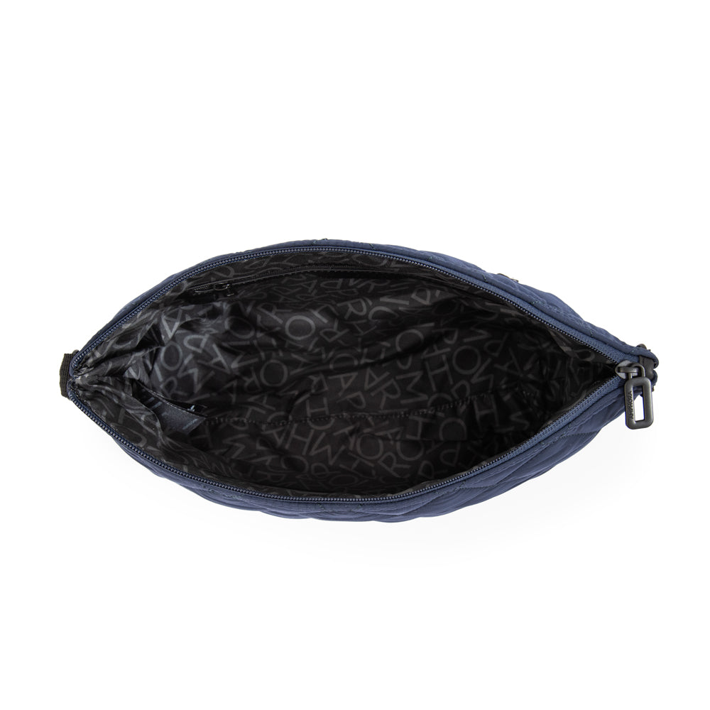 Cartera bandolera panama mediana azul oscuro