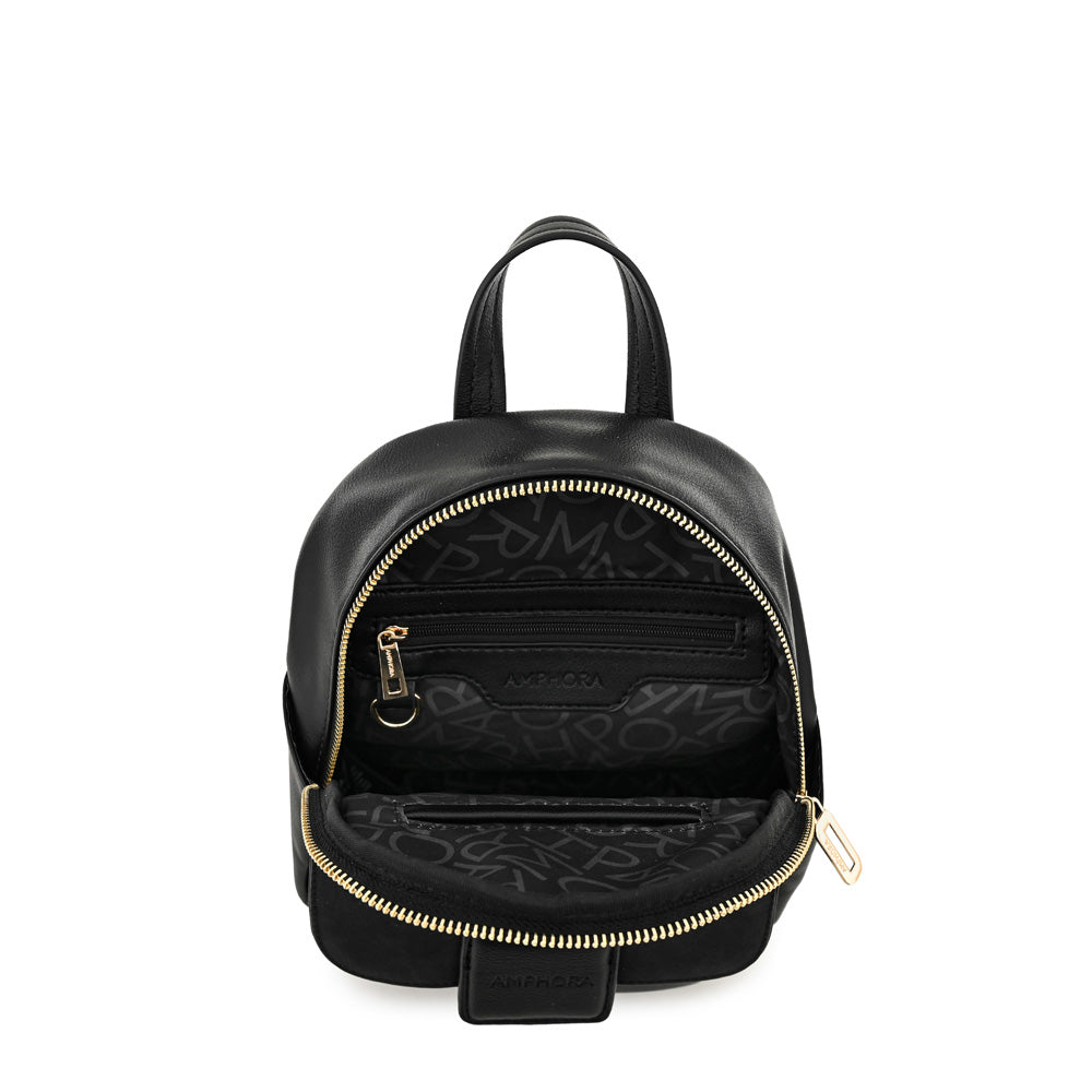 Mochila con tapa osaka pequeña negro