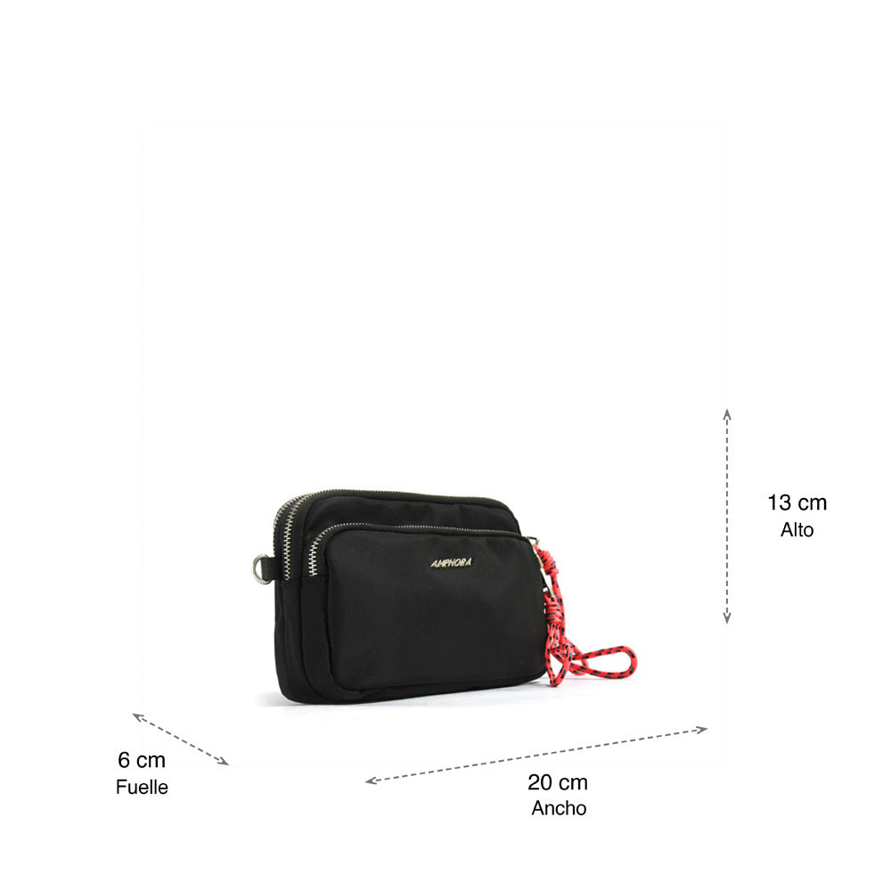 Cartera bandolera pequeña abrilita negro