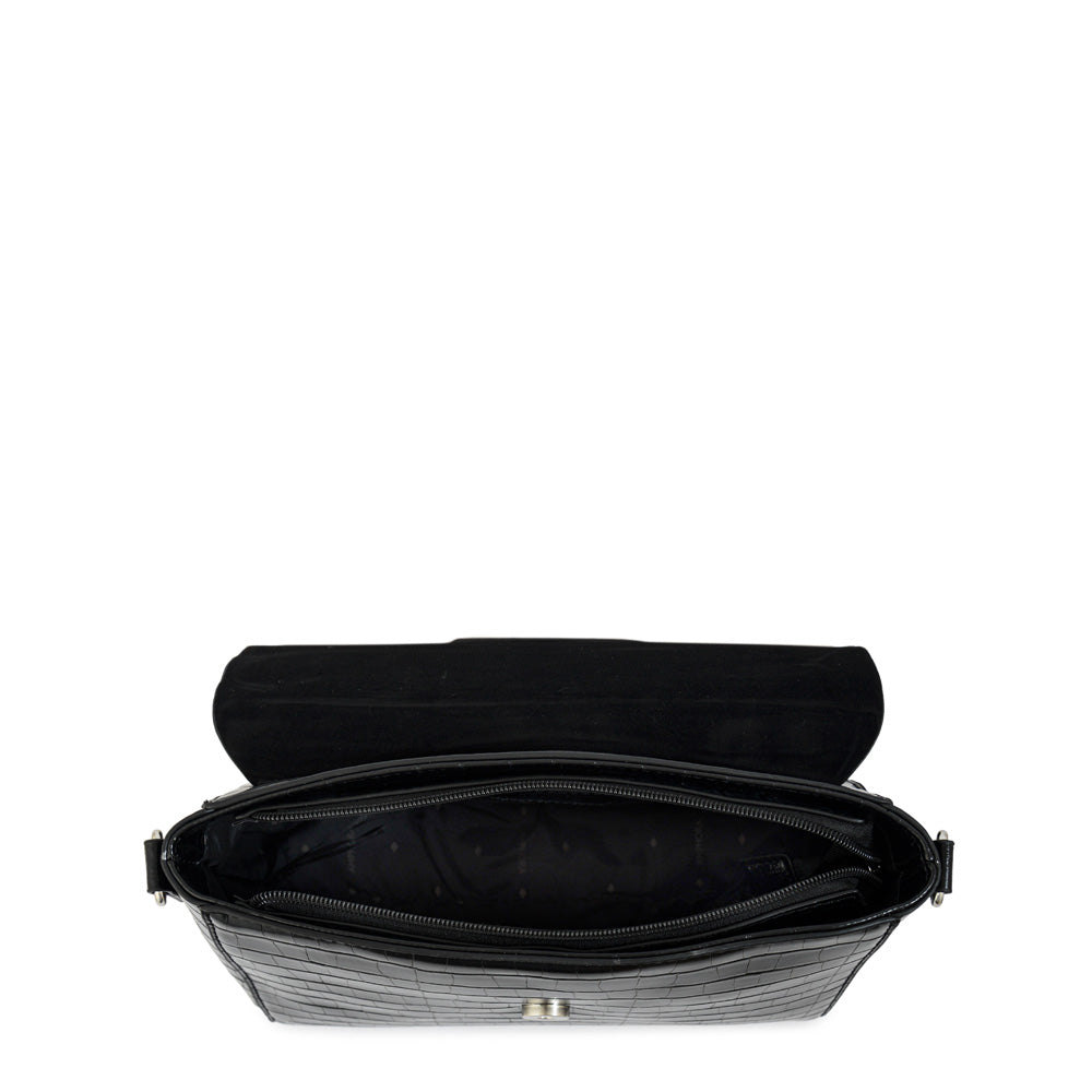 Cartera bandolera con tapa pequeña nebet Negro especial