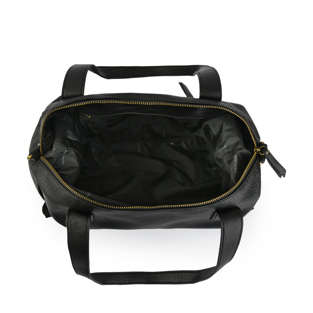 amphora renes cartera dos asas grande negro