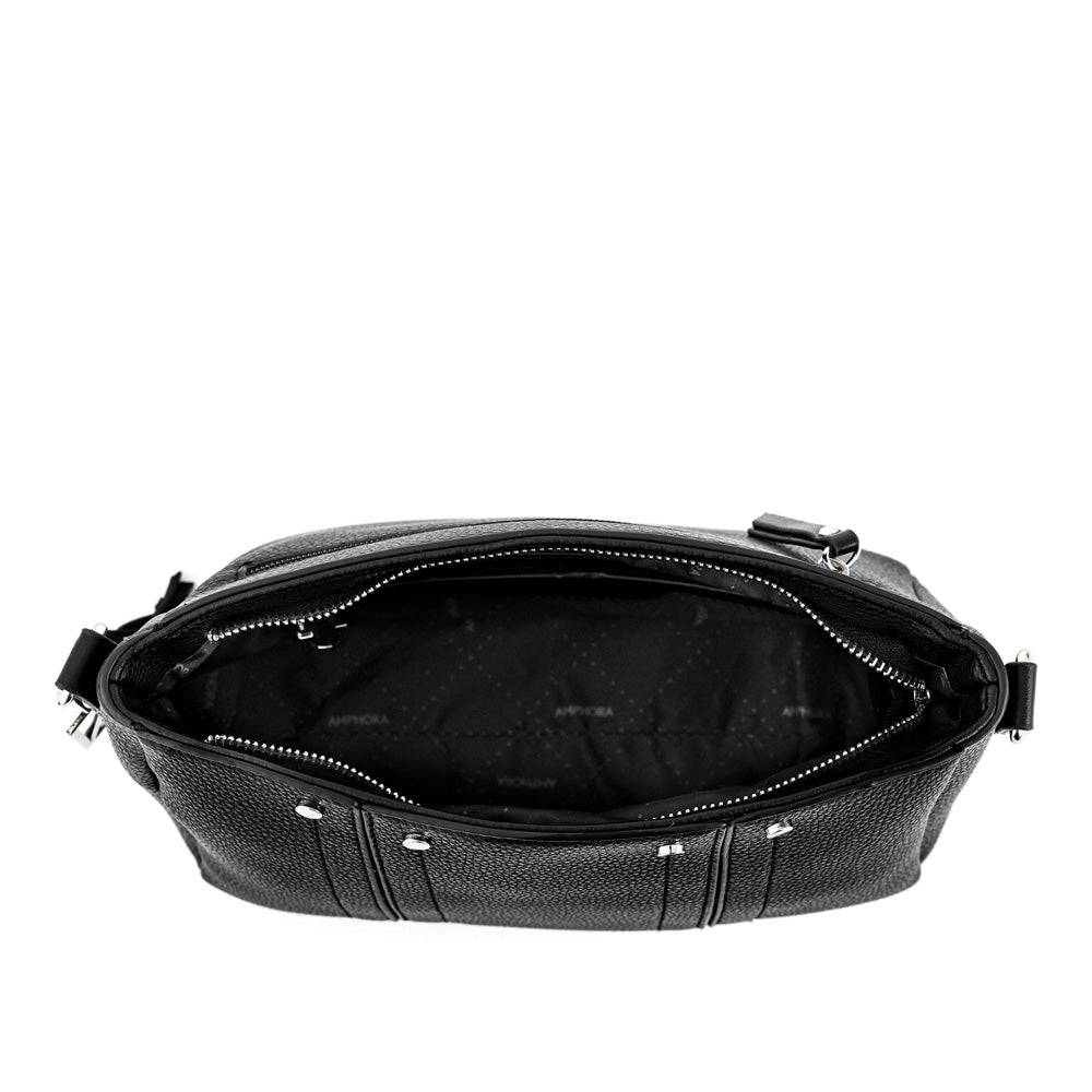 Cartera bandolera pequeña leroy negro