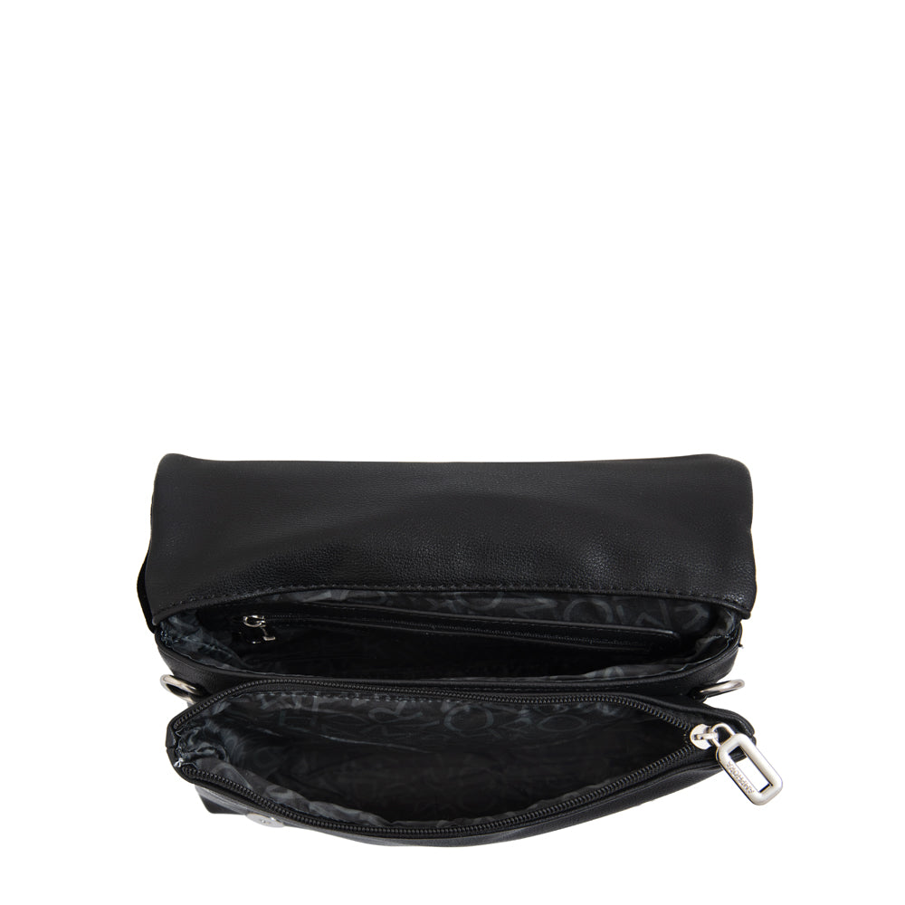 Cartera bandolera con tapa pequeña dupont Negro especial