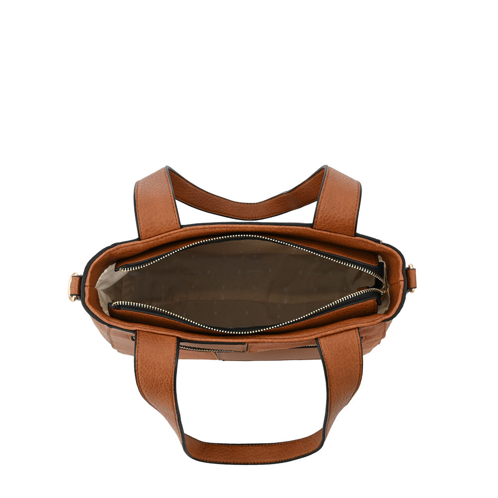 Cartera tote grande jane café medio