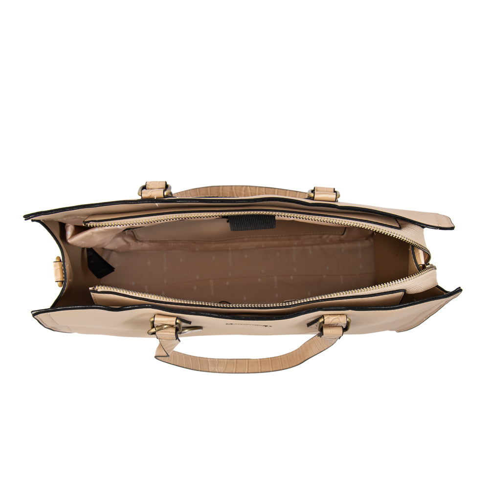 Cartera tote porta notebook nila grande blanco crudo