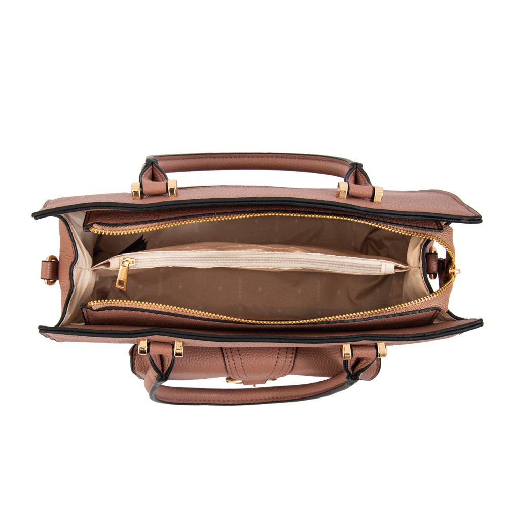 Cartera tote marla grande rosa viejo