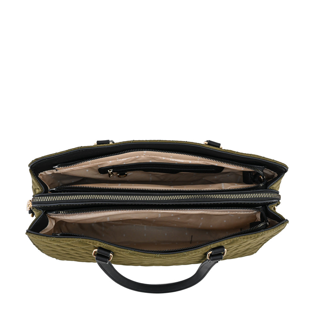 Cartera tote porta notebook bugi grande verde oliva