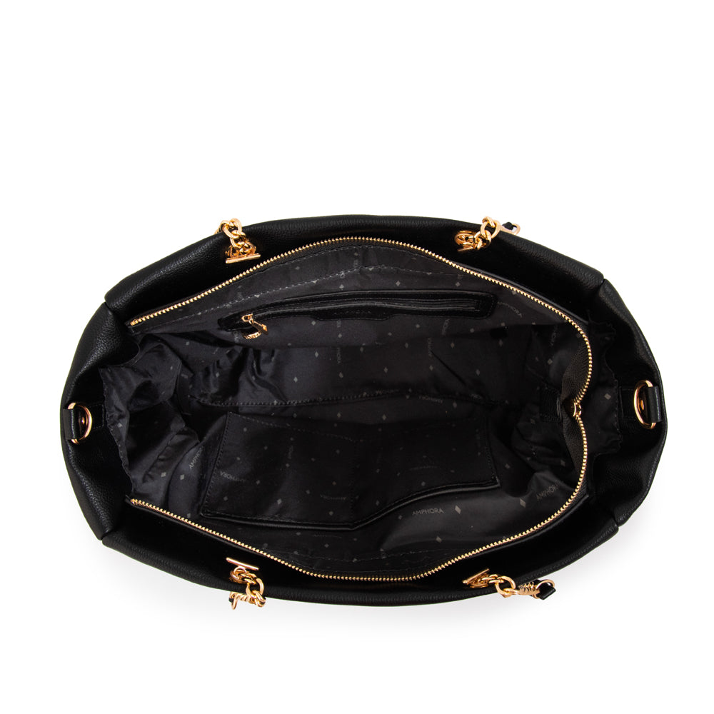 Cartera tote grande demi negro