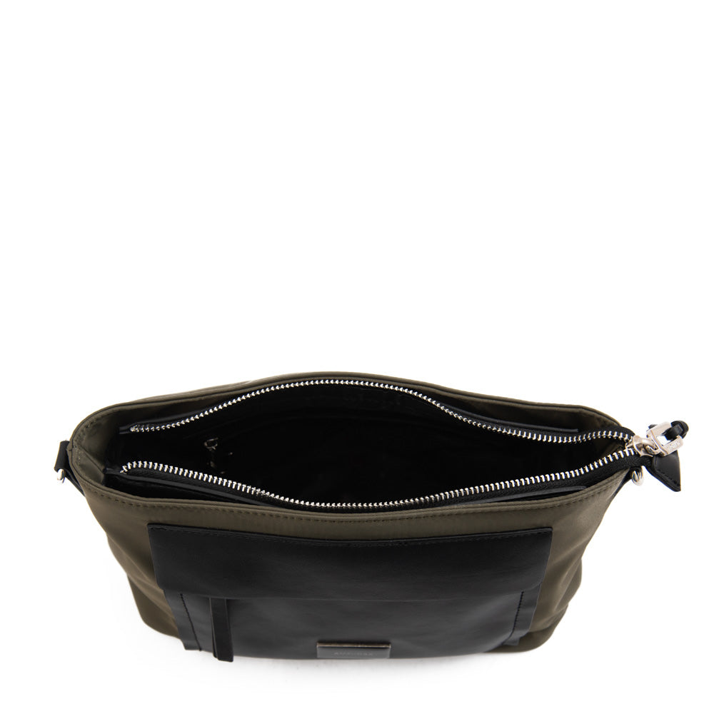 Cartera Bandolera mediana praga verde oliva