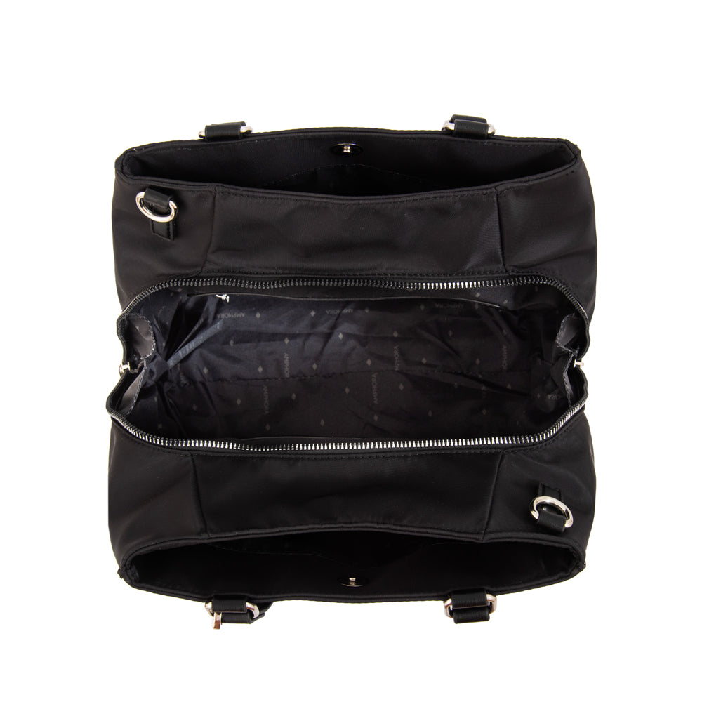 Cartera tote tres divisiones grande london negro