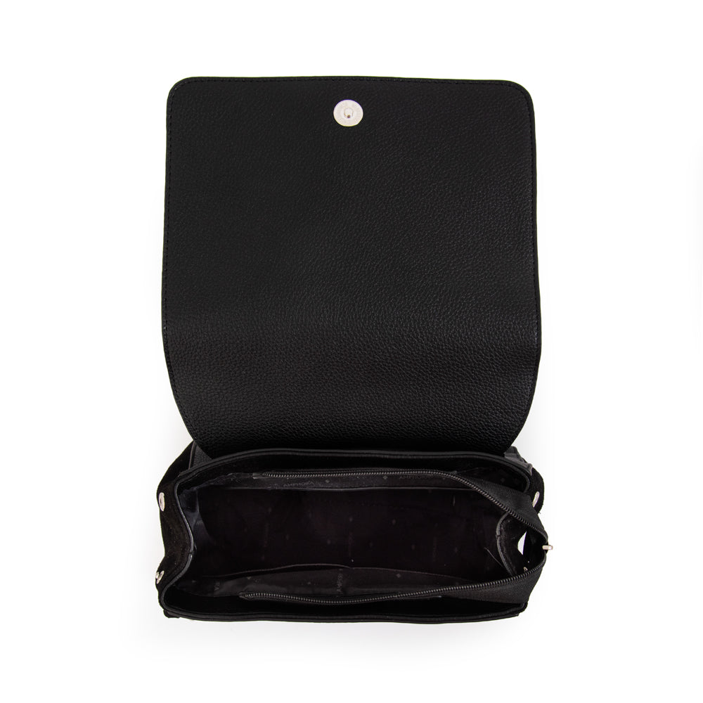 Mochila con tapa mediana etiopia negro