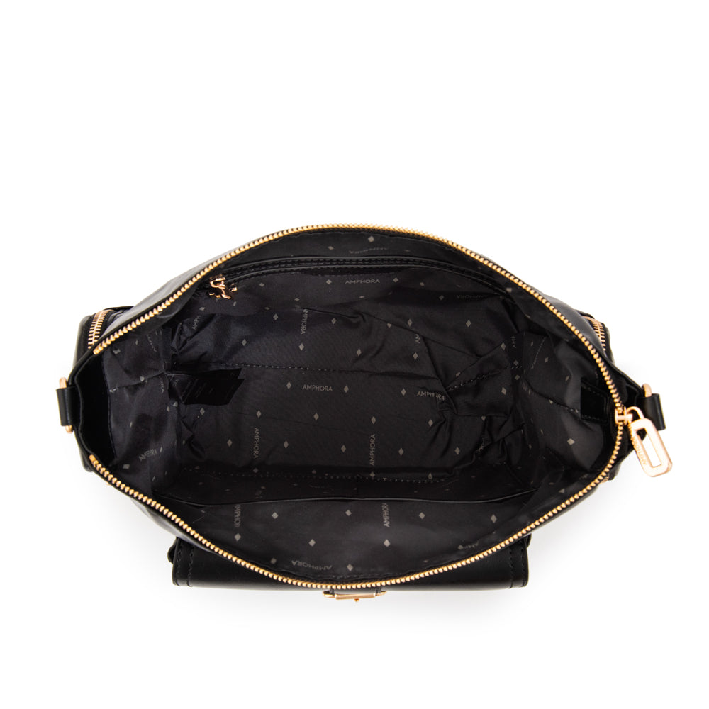 Cartera Bandolera mediana krista negro