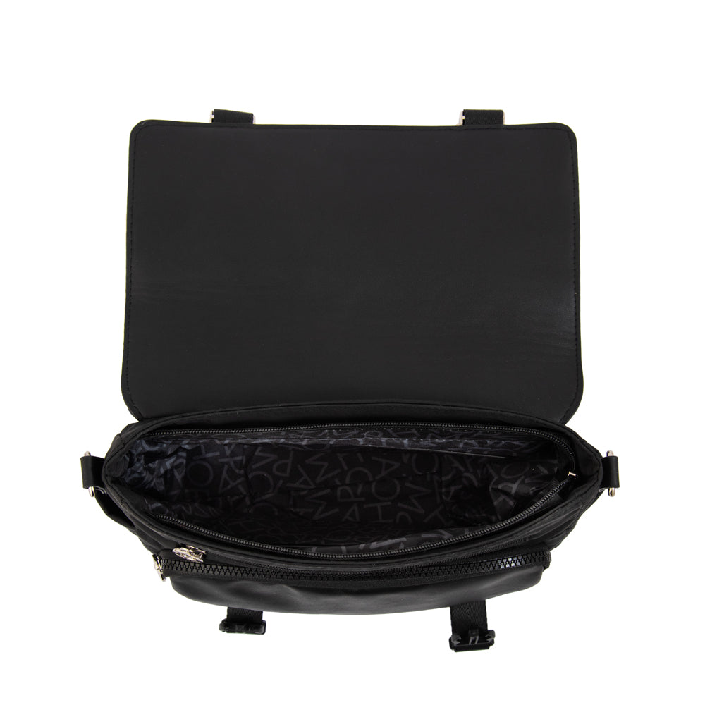 Cartera Bandolera con tapa lois mediana negro