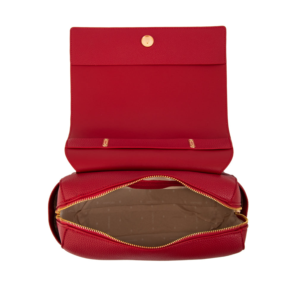 Mochila con tapa rosy mediana rojo