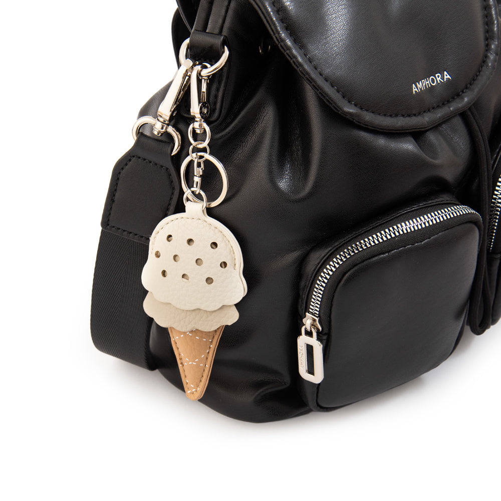 Mochila con tapa gelatto mediana negro