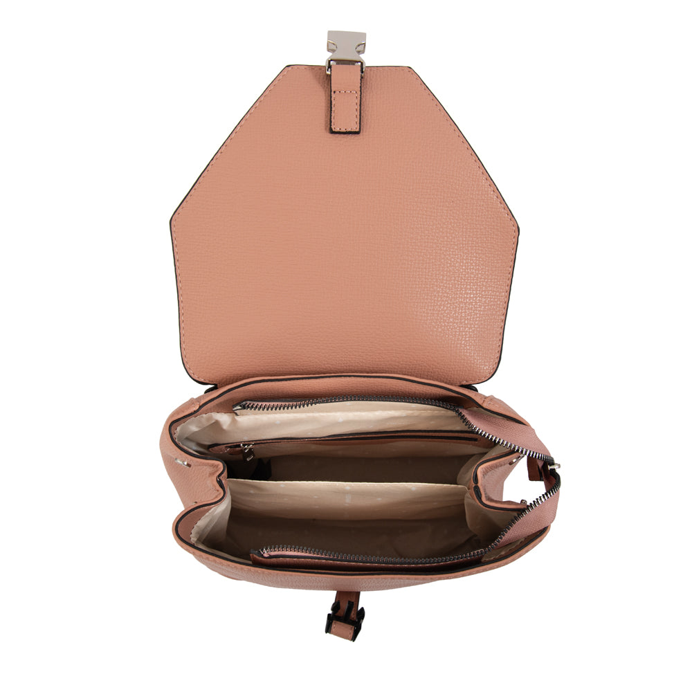 Mochila con tapa dayla mediana rosa viejo