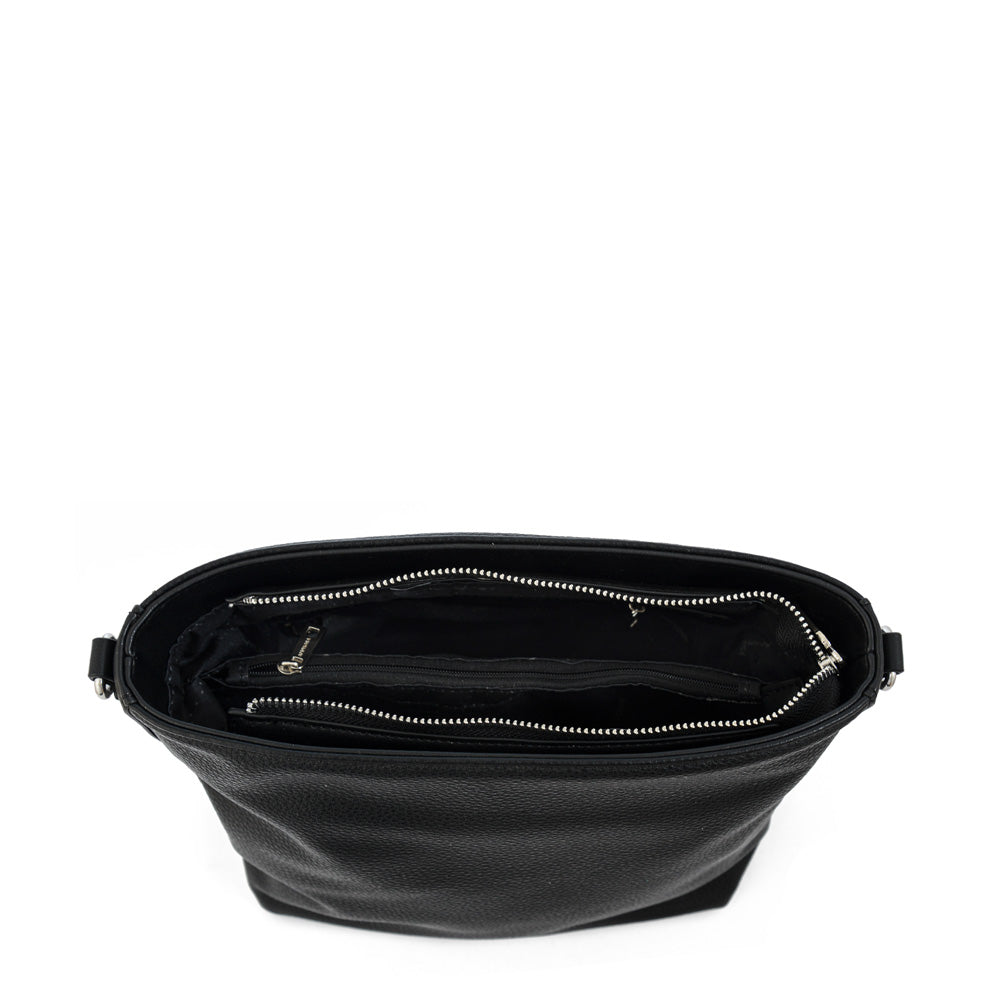 Cartera Bandolera tiziana mediana negro