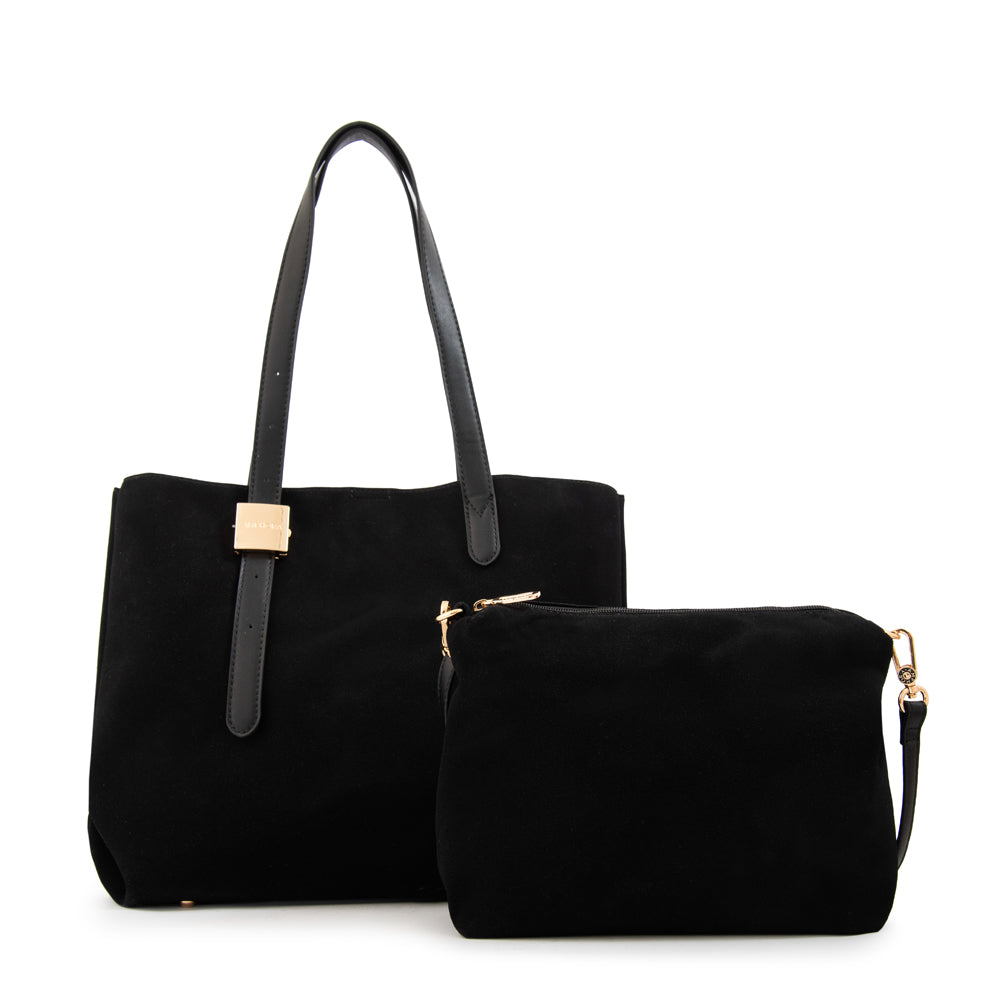 Cartera tote tres divisiones brisy grande negro