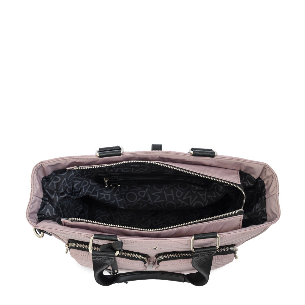 Cartera tote georgia grande rosa viejo