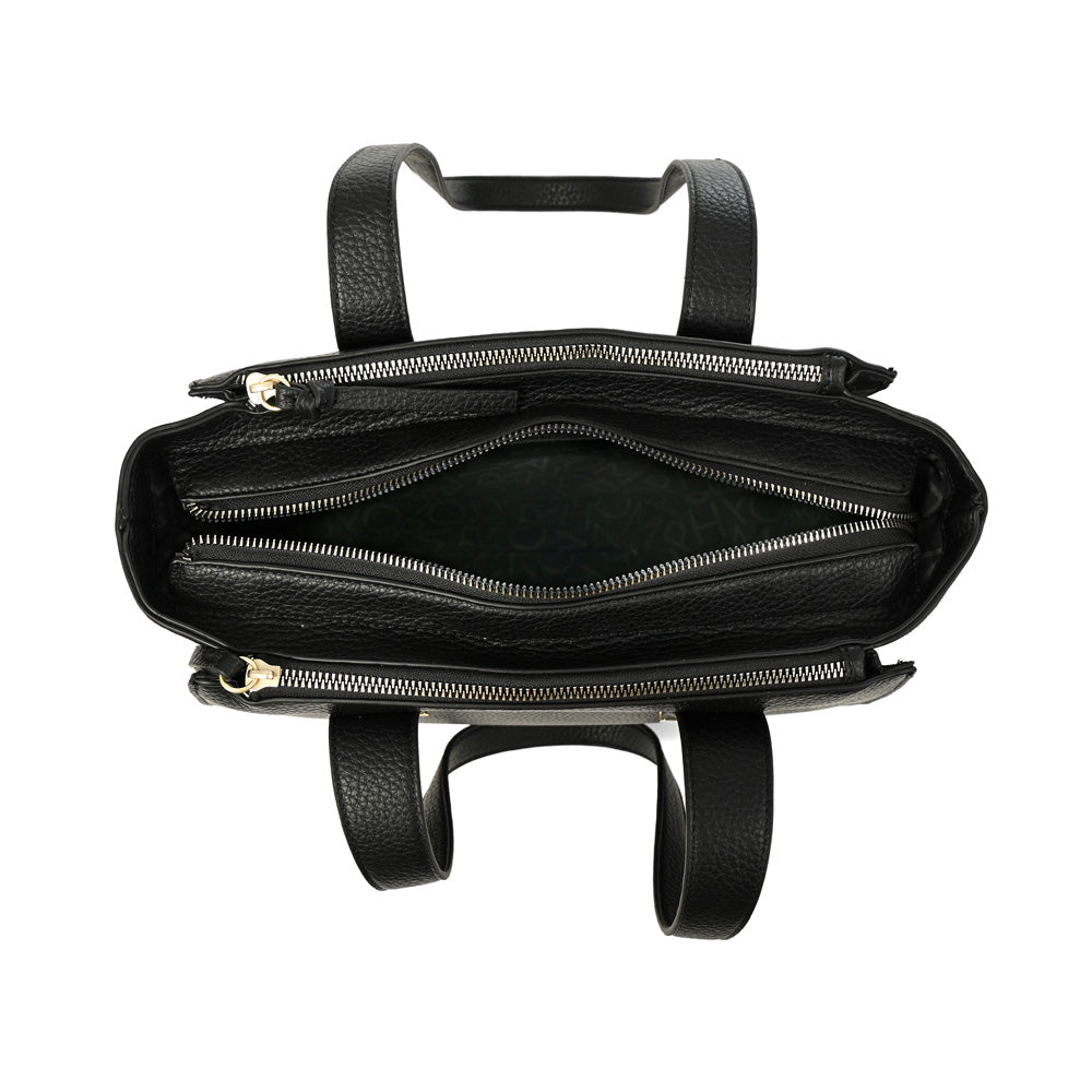 Cartera tote tres divisiones belinda mediana negro