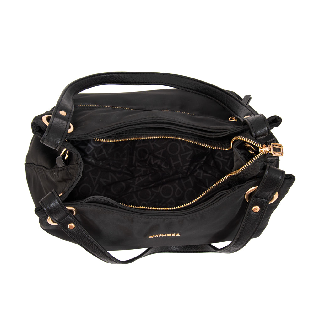 Cartera tote tres divisiones katherine mediana negro