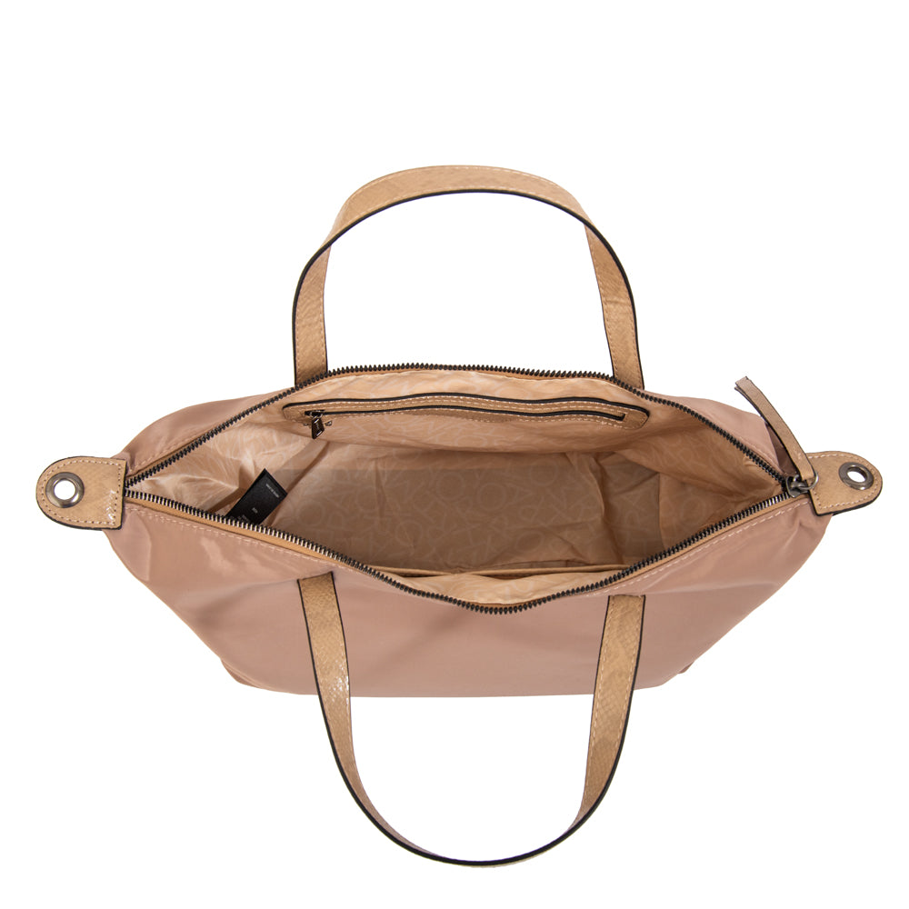 Cartera tote santana grande beige oscuro