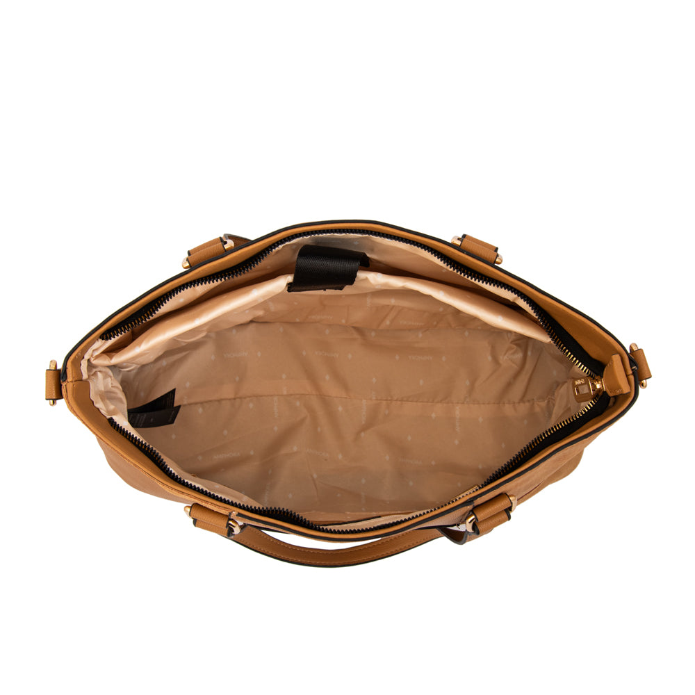 Cartera tote tres divisiones daranita mediana camel