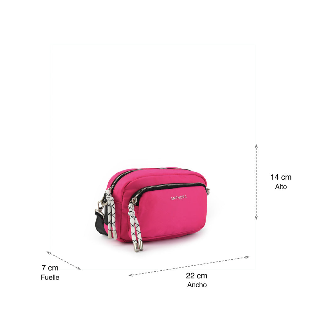 Cartera bandolera pequeña aferdita rosado