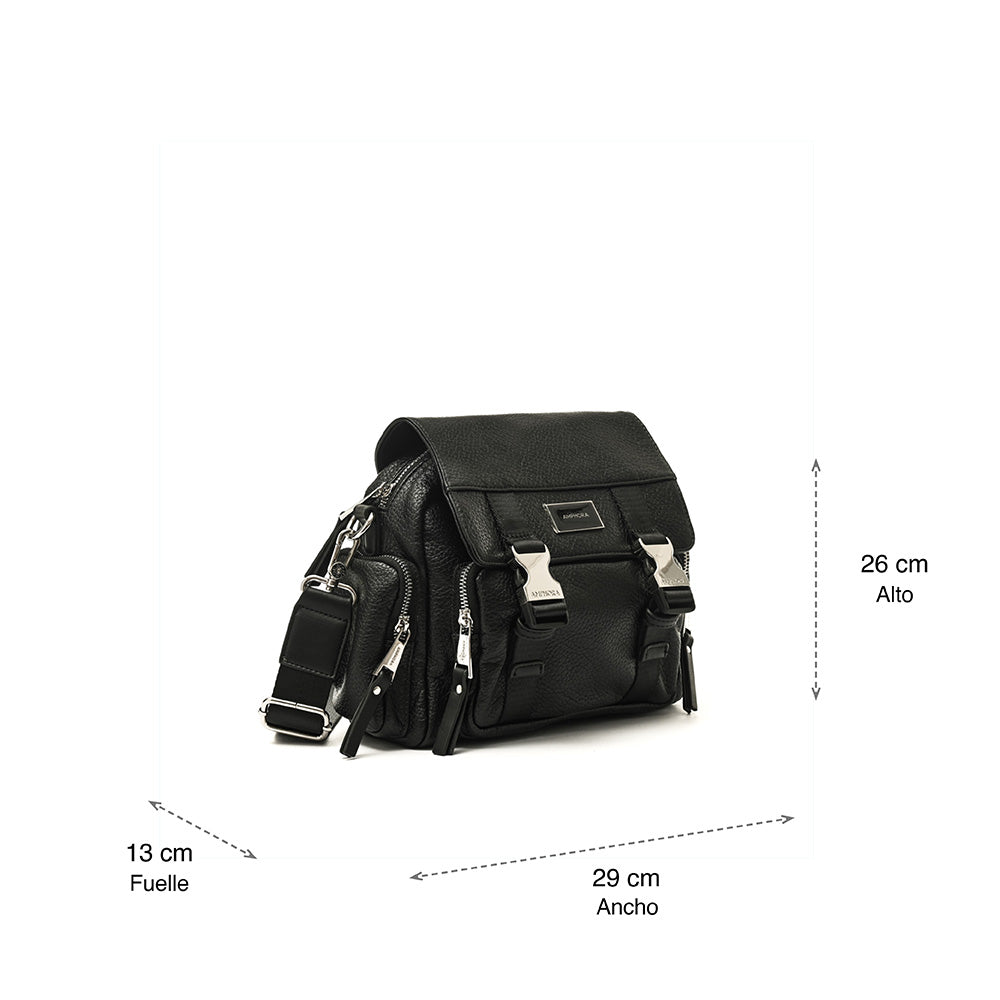 Cartera bandolera mediana dita negro