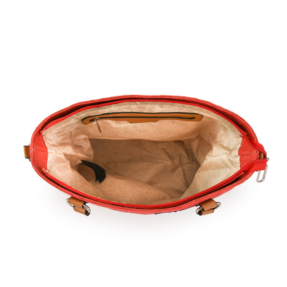 Cartera tote mika shopping grande coral