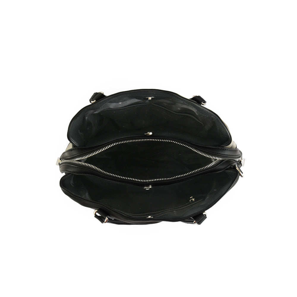 Cartera tote Tres divisiones mediana bridget negro