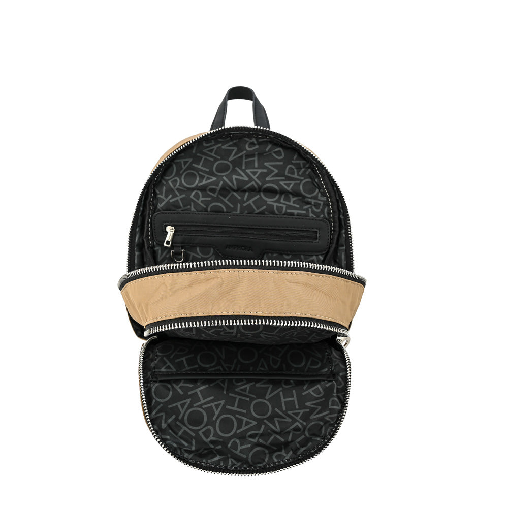 Mochila mediana karina beige oscuro