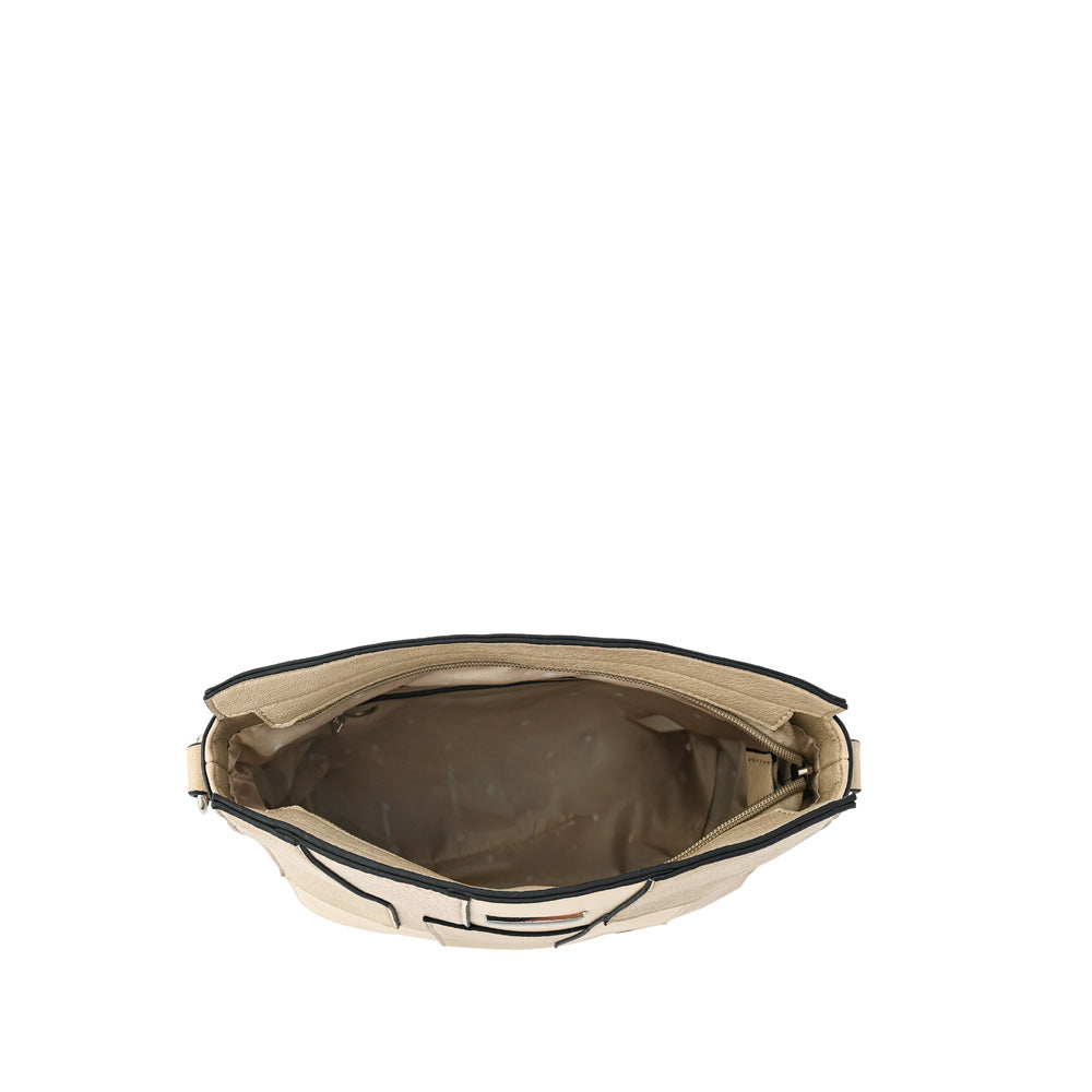 Cartera bandolera mediana cleo blanco crudo