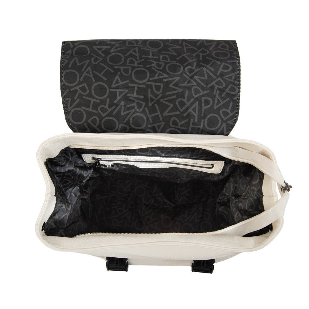 Mochila oriana grande blanco crudo