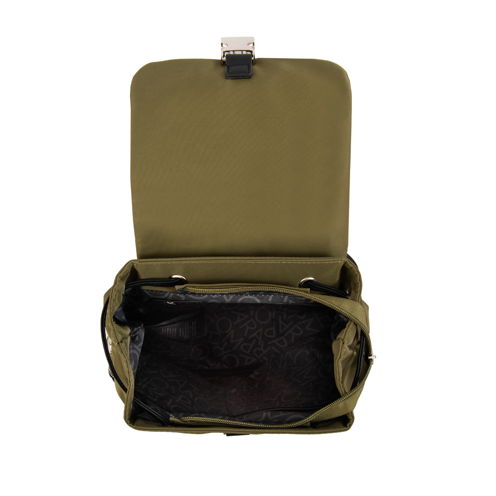 Mochila con tapa mediana liberia verde oliva