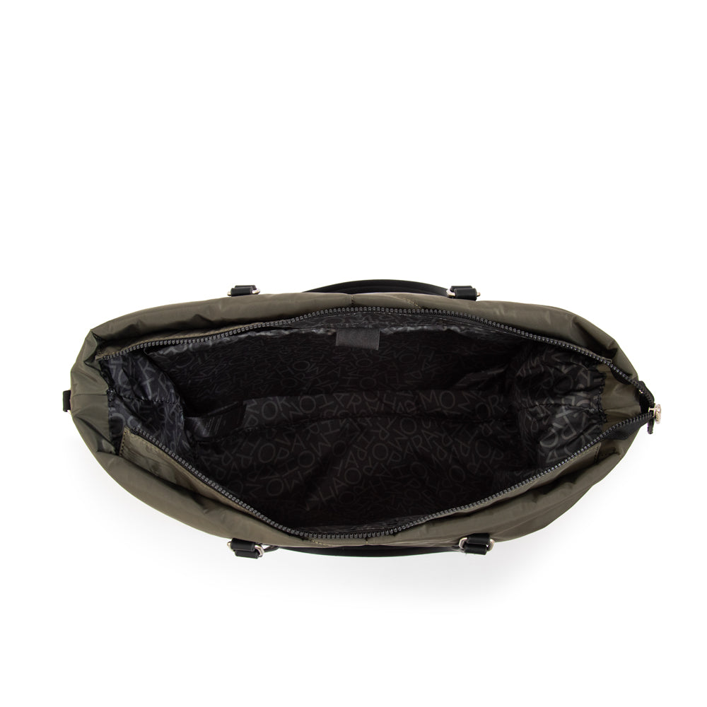 Cartera tote porta notebook grande lucia verde oliva