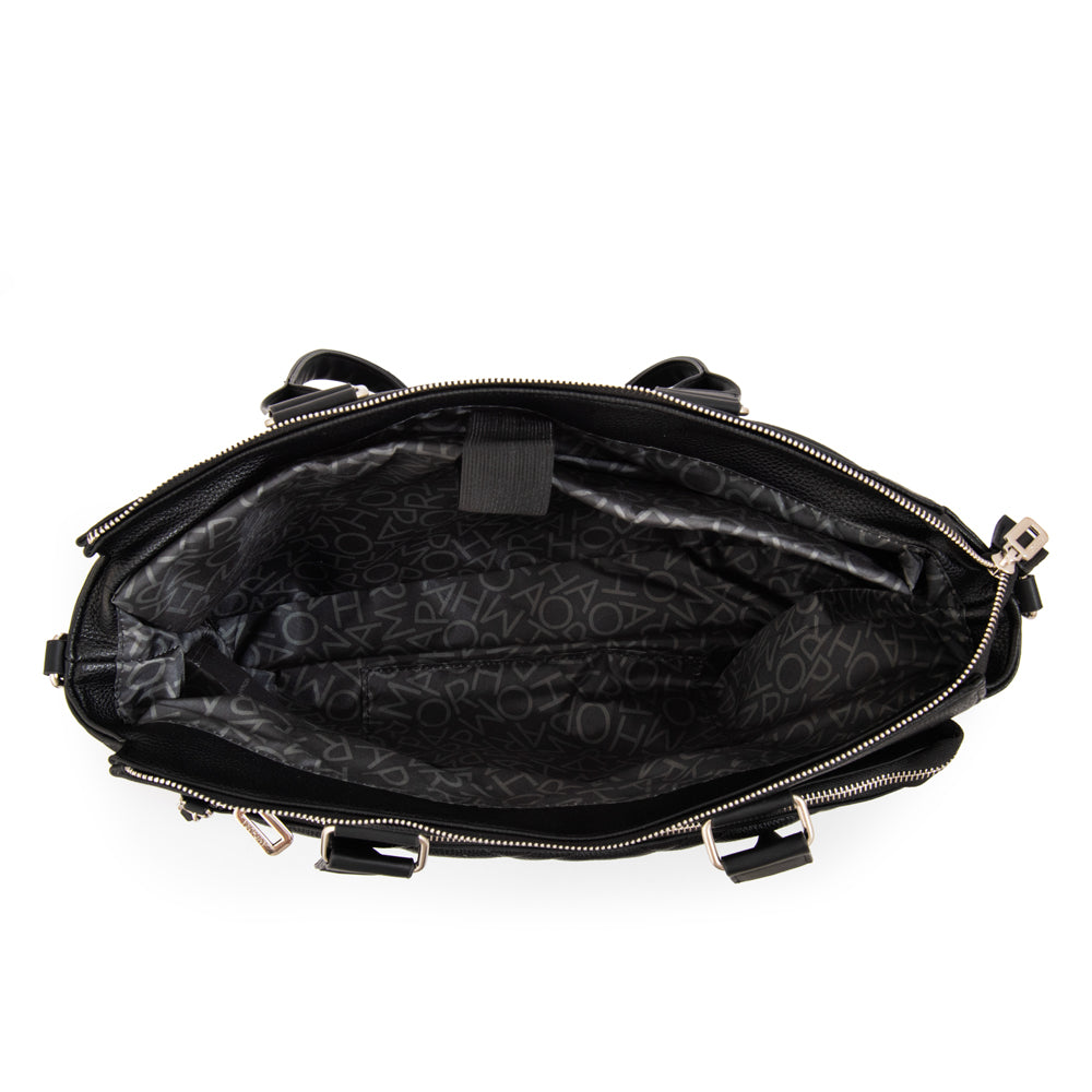 Cartera tote porta notebook grande gambia negro especial