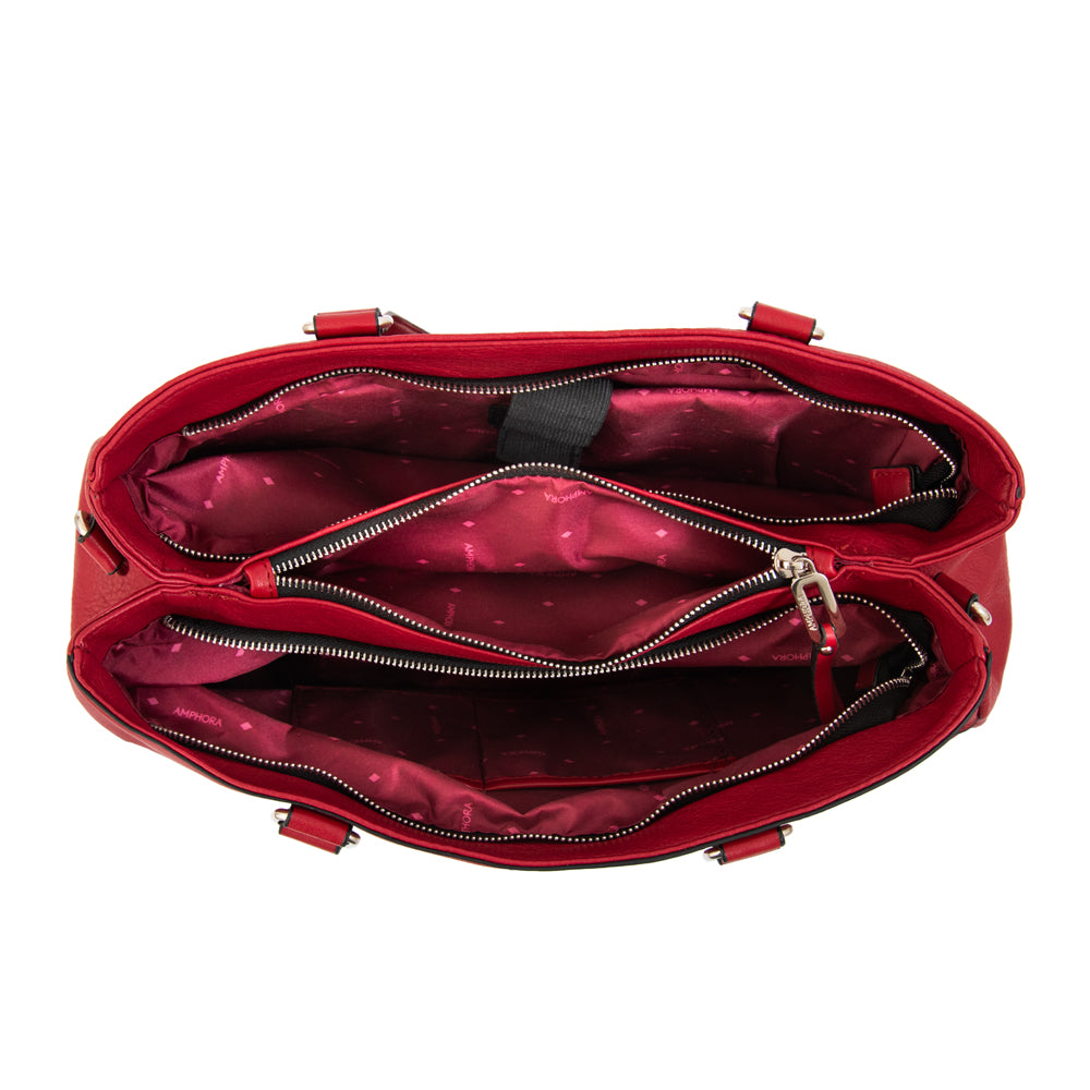 Cartera tote porta notebook benin grande rojo