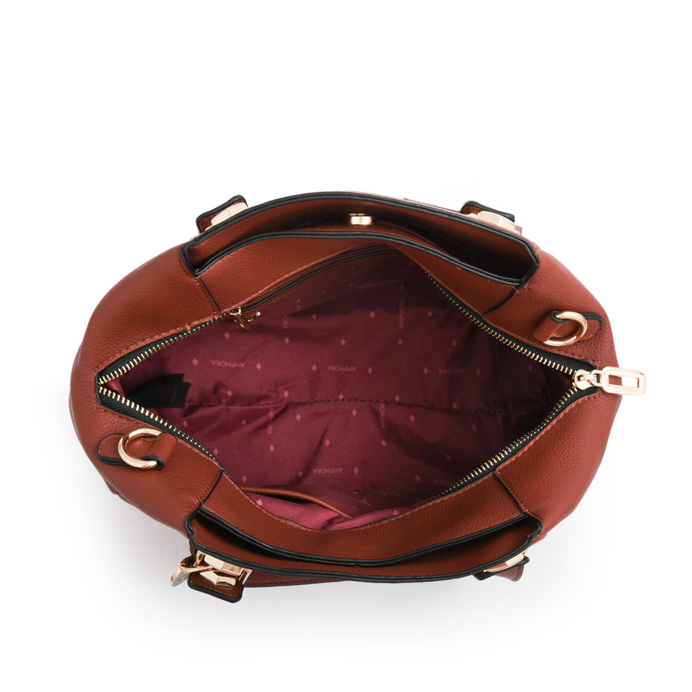 Cartera tote tres divisiones silvana grande oxido