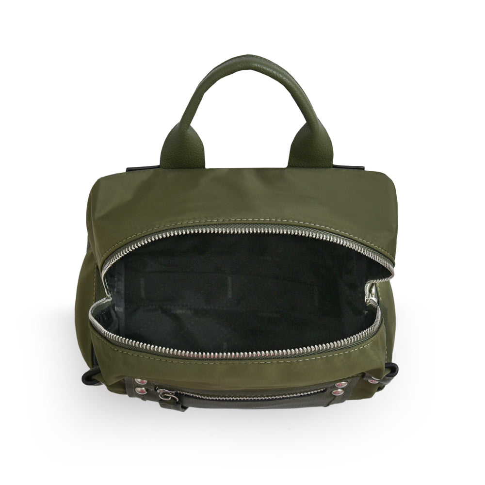 Mochila mediana amparos verde oliva