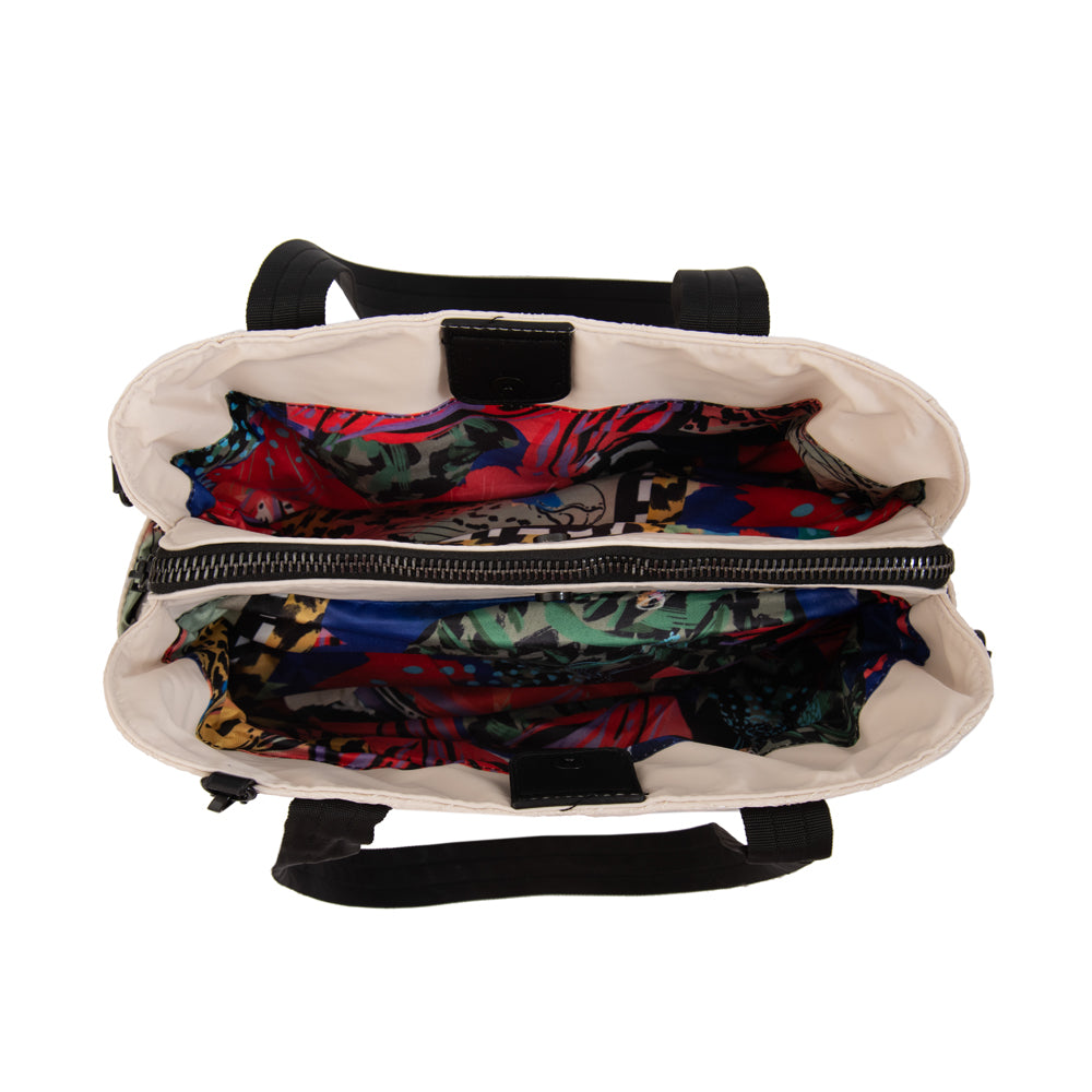 Cartera tote trinidad grande blanco crudo