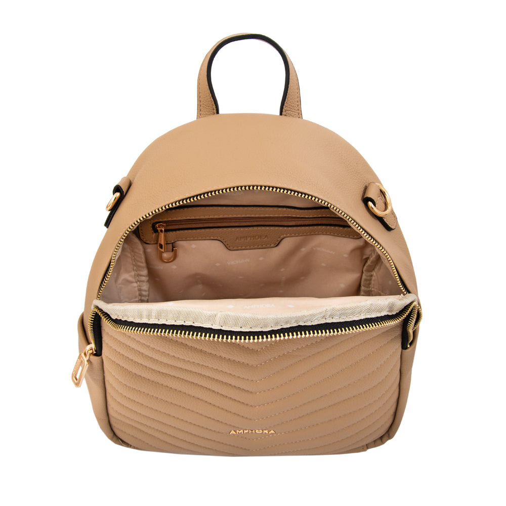 Mochila filomena mediana beige oscuro