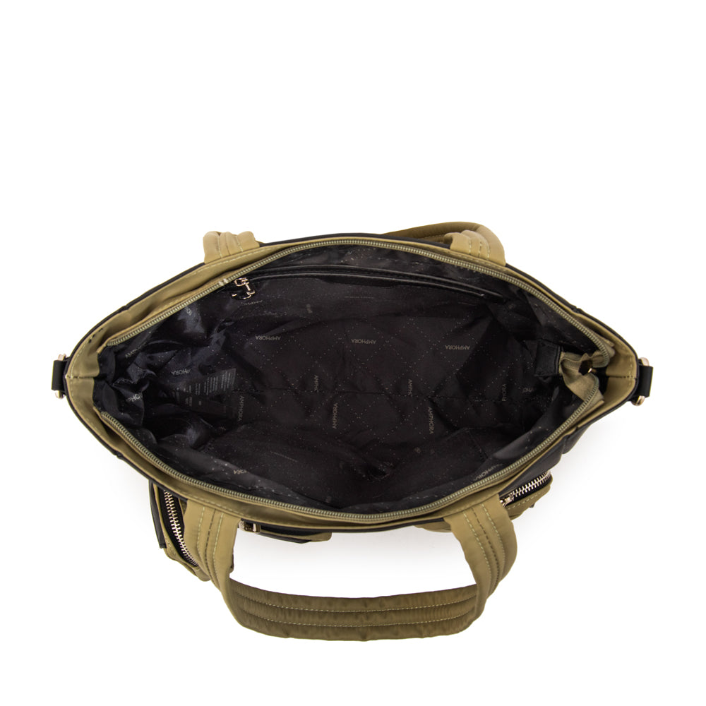 Cartera tote evany grande verde oliva