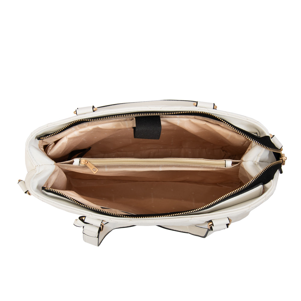 Cartera tote porta notebook anisa grande blanco