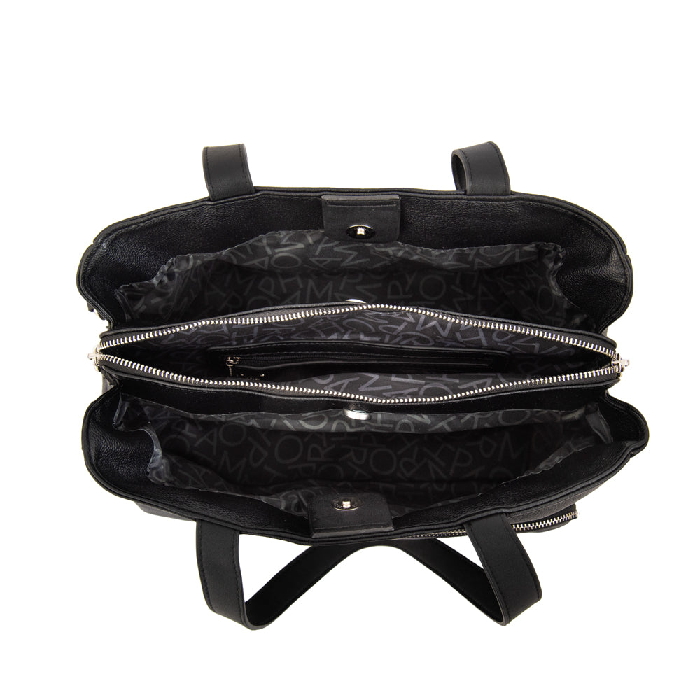 Cartera tote teri mediana negro especial