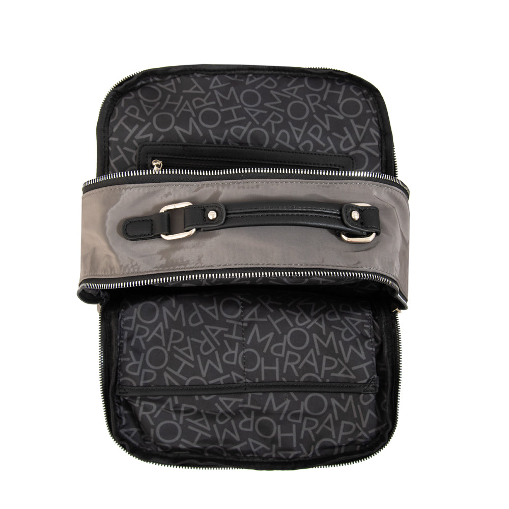 Mochila liliana mediana gris oscuro