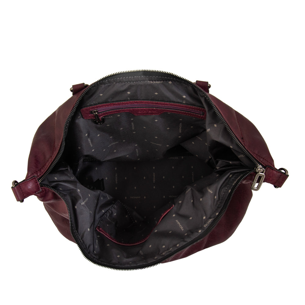 Cartera tote onix grande burdeo